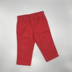 Pantalón Carters Talle 9 meses rojo gabardina - Largo 39cm