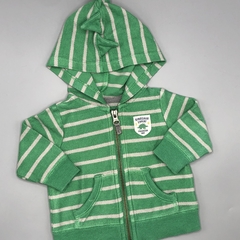 Segunda Selección - Campera Carters Talle 3 meses algodón rayas verde gris dino (sin frisa) - comprar online
