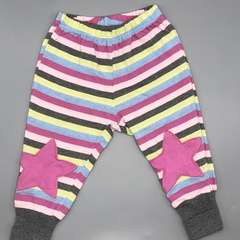 Segunda Selección - Legging Owoko Talle 3 algodón rayas multicolor estrellas (43 cm largo) - comprar online