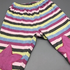 Segunda Selección - Legging Owoko Talle 3 algodón rayas multicolor estrellas (43 cm largo) - tienda online