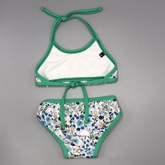 Bikini NUEVA Talle 4 (24 meses) verde flores blanco azul flecos en internet