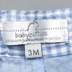 Segunda Selección - Pantalón Baby Cottons Talle 3 meses lino celeste (32 cm largo) - Baby Back Sale SAS