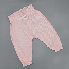 Segunda Selección - Pantalón Baby Cottons Talle 6 meses (38cm largo) tela camisa a rayas rosa