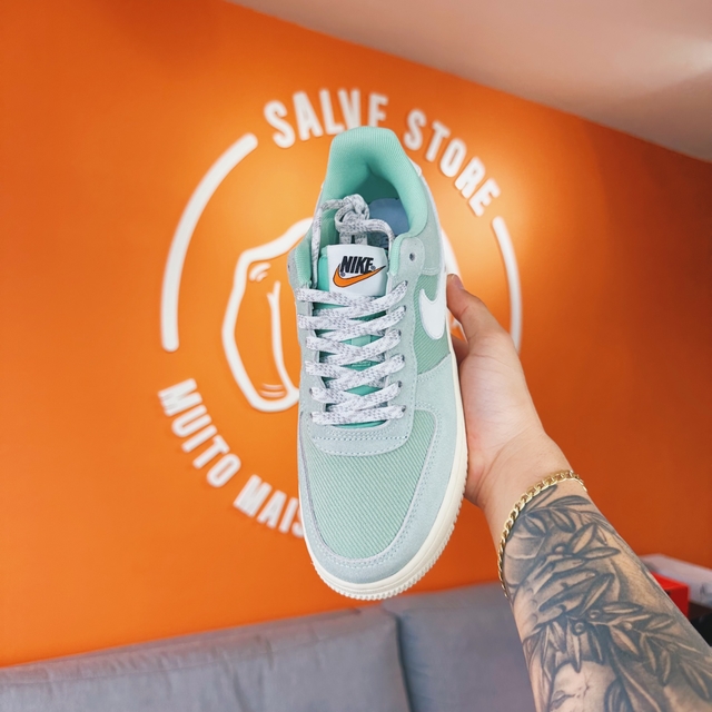 Nike air force 1 aqua sales