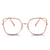 Óculos de grau quadrado grande rosa