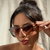 Óculos de Sol Feminino Quadrado Bianca na internet