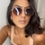 Óculos de Sol Feminino Redondo Aviador Lori - comprar online