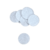 Círculo Para Acabamento de Feltro (2,5cm) Cor Branco - 10 Unidades