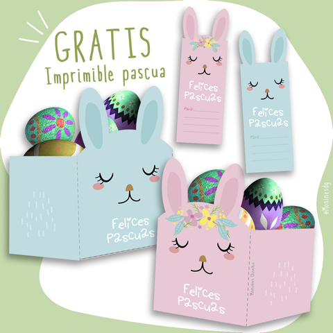 Gratis Kit Imprimible Conejito De Pascua Para Huevos De Pascua