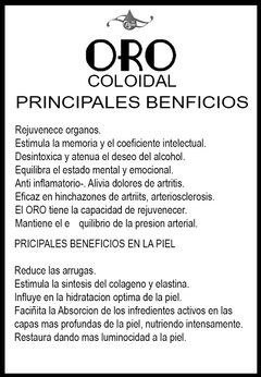 La Tierra Sabe - ORO COLOIDAL ➡️El oro coloidal equilibra y armoniza  cuerpo, mente y espíritu. Se usa para mejorar la actitud mental y los  estados emocionales. También se han comprobado sus