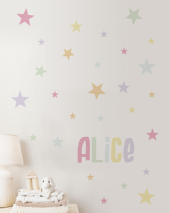Adesivo Com Nome Personalizado - Alice Candy Colors