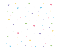 Adesivo de Parede - Corações Candy Colors -  Sweet Little Home Decor - Quadro Infantil Personalizados 