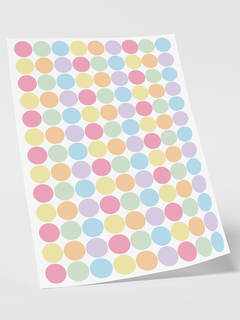 Adesivo de Parede Personalizados Poa Candy Colors - comprar online
