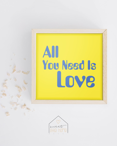 Kit Quadro Decorativo - All you Need Is Love - comprar online