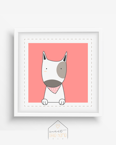 Quadro Decorativo Para Quarto Infantil - Bull Terrier - comprar online