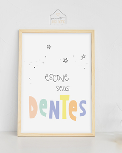 Quadro Decorativo Para Quarto Infantil - Escove Seus Dentes -  Sweet Little Home Decor - Quadro Infantil Personalizados 