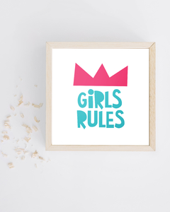 Quadro Decorativo - Girls Rules