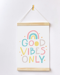 Flâmula para Quarto de Bebê - Good Vibes Only