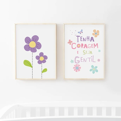 Quadros Quarto Infantil - Tenha Coragem - comprar online