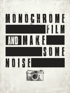 Placa Decorativa - Monochrome Film And Make Some Noise - comprar online