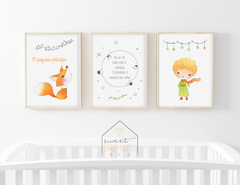 Kit Quadro Decorativo para Quarto Infantil - O Pequeno Príncipe Essencial