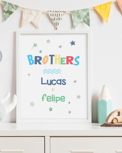 Quadro Para Quarto De Irmãos - Brothers - comprar online