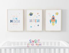 Conjunto 3 Quadros Infantil- Espaço Imaginação