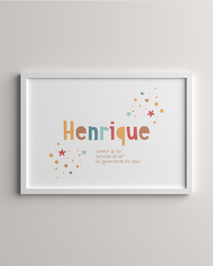 Quadro Significado Do Nome - Henrique - comprar online