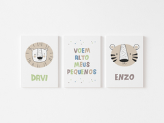 Conjunto Placas Decorativas - Quarto de Irmãos Davi e Enzo