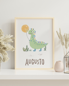 Quadro Infantil - Dinossauro Augusto