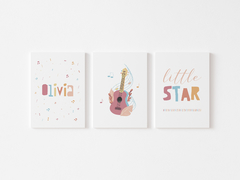 Placas Decorativas Personalizadas - Little Star Olivia