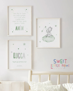 Quadros Decorativos Infantil - Ursinhos Lucca 