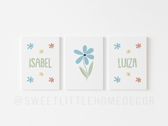 Placas Decorativas Quarto Irmãs - Isabel e Luiza