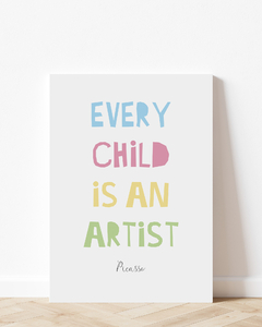 Placa Decorativa  Every Child Is An Artist