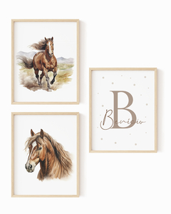 Conj Quadro Infantil Cavalo Benicio 