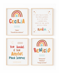 Conj Quadro Infantil Personalizado Ter Um Irmão Benicio e Cecilia