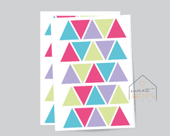Adesivo Triângulos Para Quarto de Bebê - Colorido - comprar online