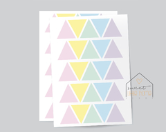 Adesivo Triângulos Para Quarto de Bebê - Candy Colors