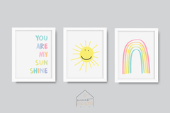 Kit Quadros para quarto de bebê - You Are My Sunshine 2 - comprar online