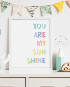 Quadro Decorativo Para Quarto de Bebê - You Are My Sunshine 2 - comprar online