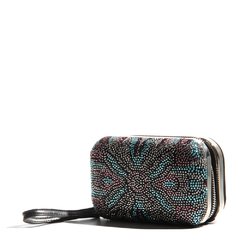 Clutch rígido con cierre y strass - comprar online