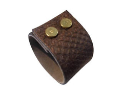 Pulsera de Cuero Marrón HoneyComb - comprar online