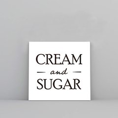 Cream and Sugar Placa Decorativa
