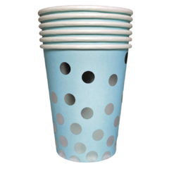 VASO CELESTE CON LUNARES - comprar online