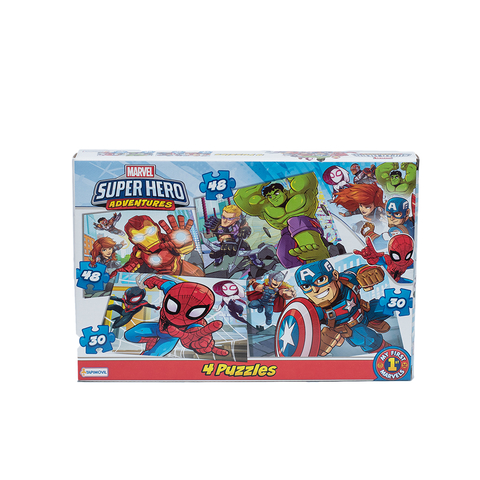 4 PUZZLES INFANTILES SUPER HERO