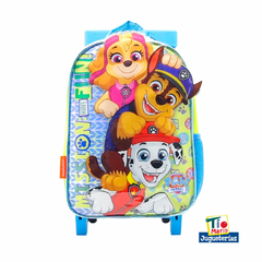 MOCHILA CARRO 12" PAW PATROL CELESTE