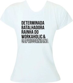 Camiseta Feminina Signo Capricórnio Capricorniana