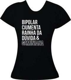 Camiseta Feminina Signo Gêmeos Geminiana - comprar online