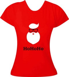 T-Shirt feminina Papai Noel Hohoho