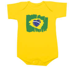 Body Bebê Bandeira Brasil Modelo 3